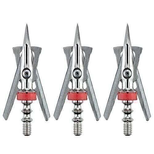 RAGE Hypodermic Crossbow Broadhead, 100g, Multi (39600),silver