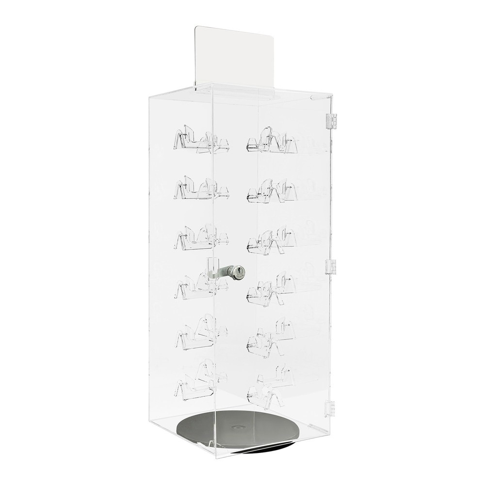 Lockable Sunglass Display Case Acrylic Glasses Organizer Rotating Display Case