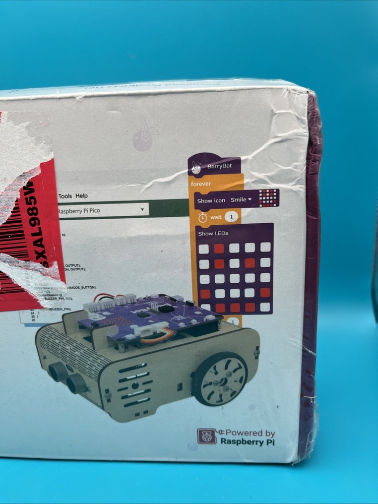 BerryBot Programmable Robot Powered By Raspberry Pi *DAMAGED BOX NEW*