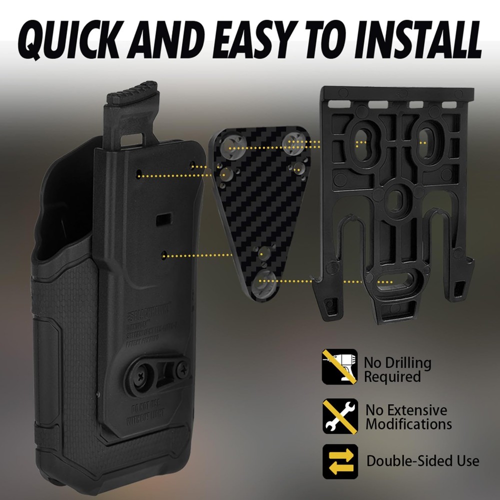 Holster Adapter, Cross Platform Conversion Kit, Molle Carbon Fiber Modular