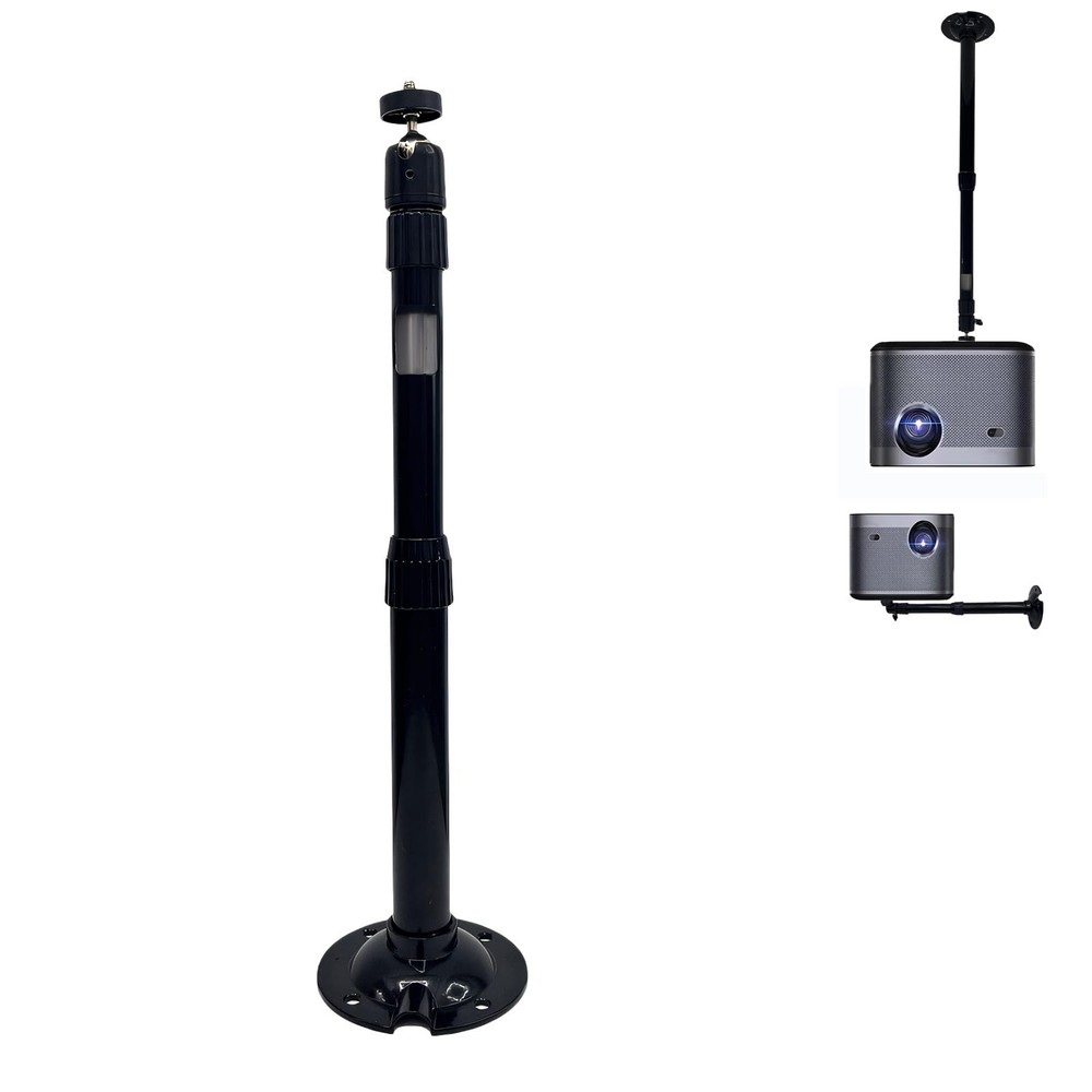 Extendable Projector Mount, Projector Ceiling Mount Adjustable 360° Angle, Bl...