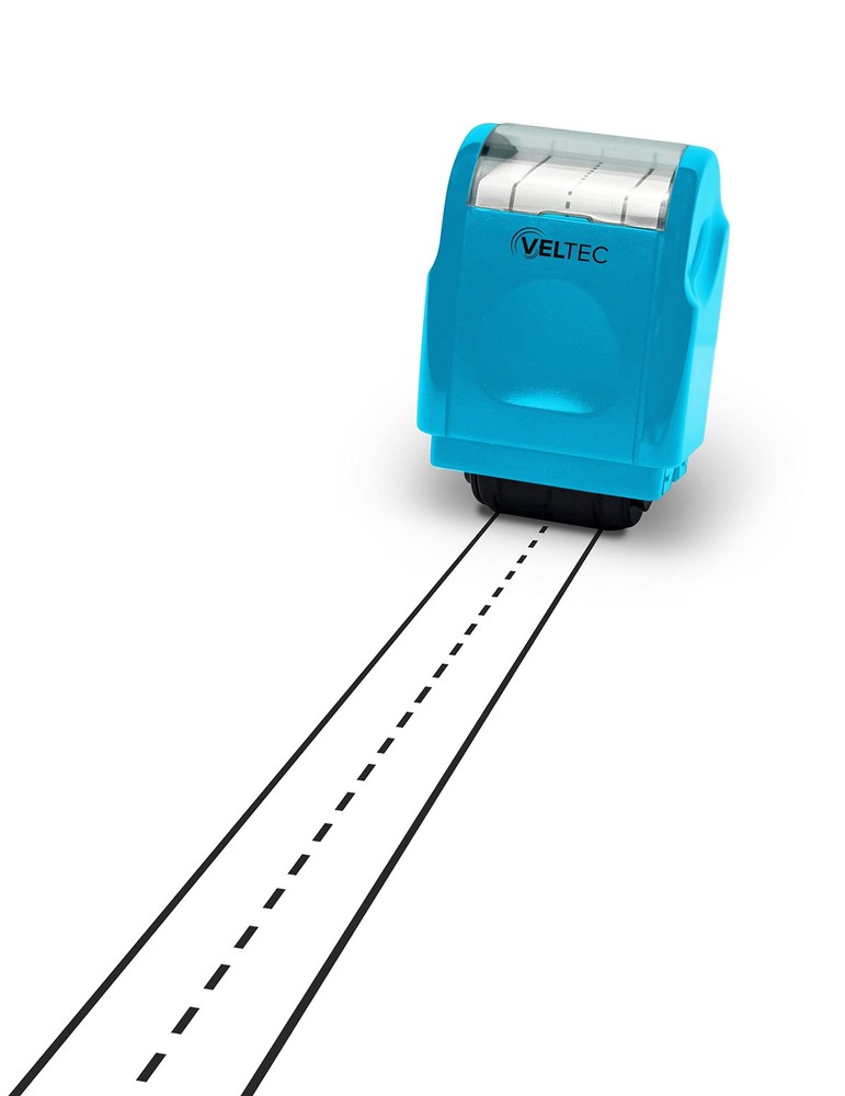 Light Blue Dashed Handwriting Lines Practice Roller Stamp for Kids Teachers