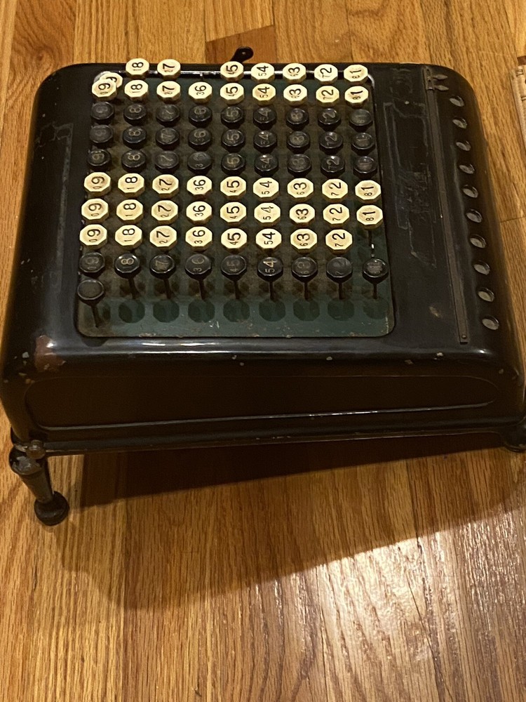 VINTAGE ANTIQUE BURROUGHS ADDING MACHINE CALCULATOR