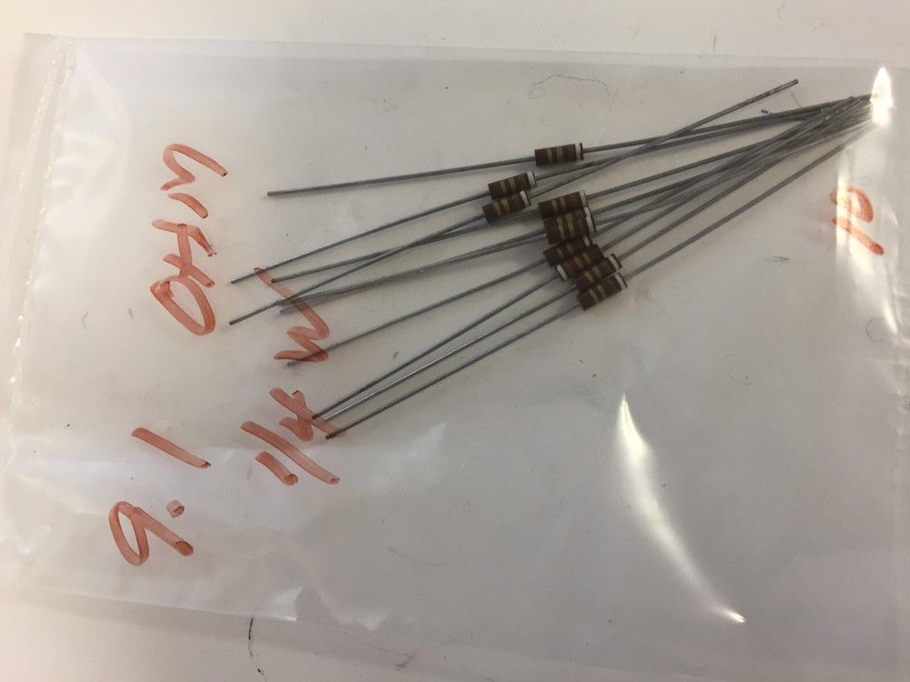 9.1 OHM 1/4 WATT  CARBON COMPOSITION RESISTOR 10 PCS