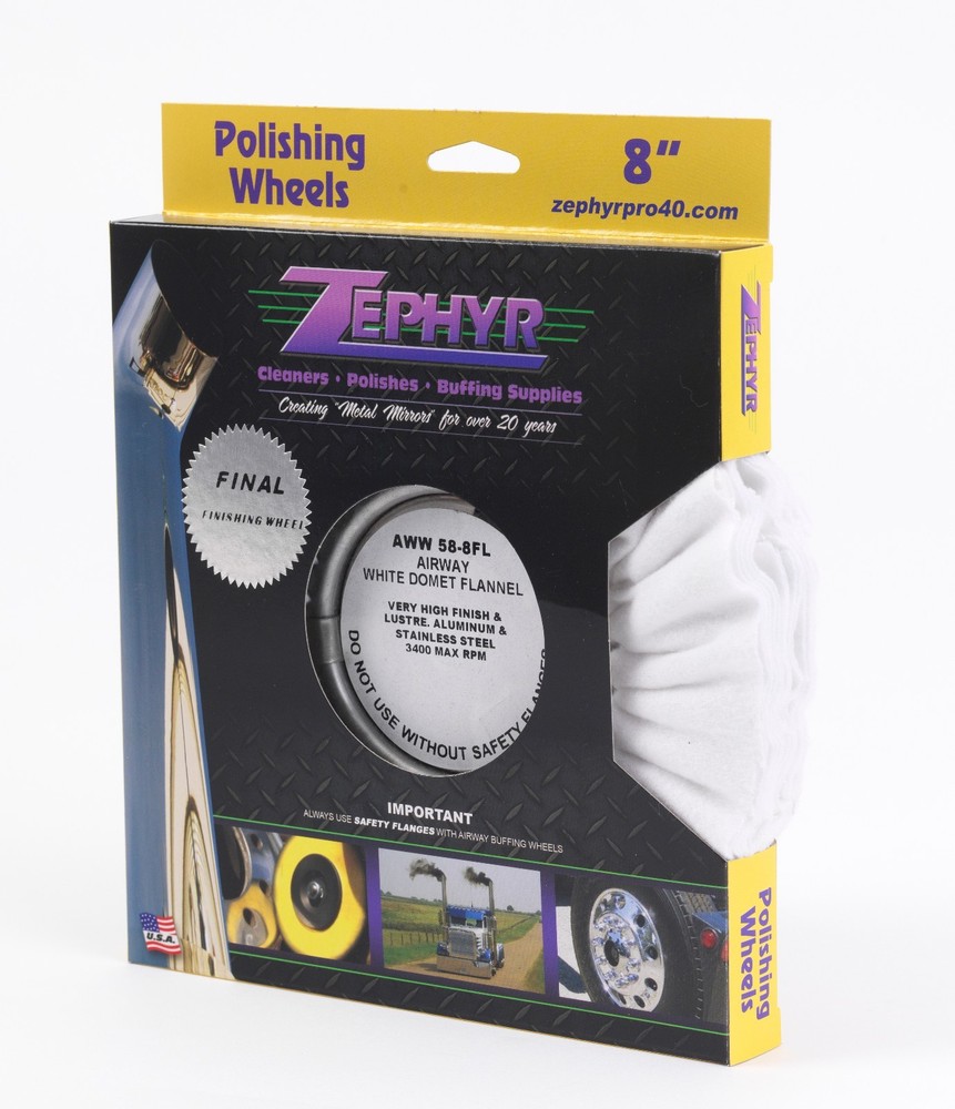 Zephyr 8" WHITE - FINAL FINISH Wheel (Un-treated)