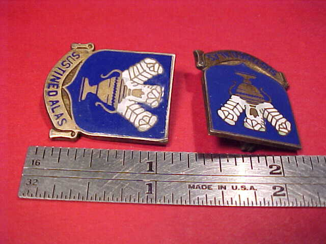 Lot WW2 Sterling US Air Force Technical Training Command DUI Pins Sustineo Alas