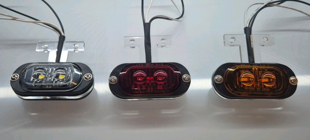 LED Marker Lights Red White Orange X2 12v 24v
