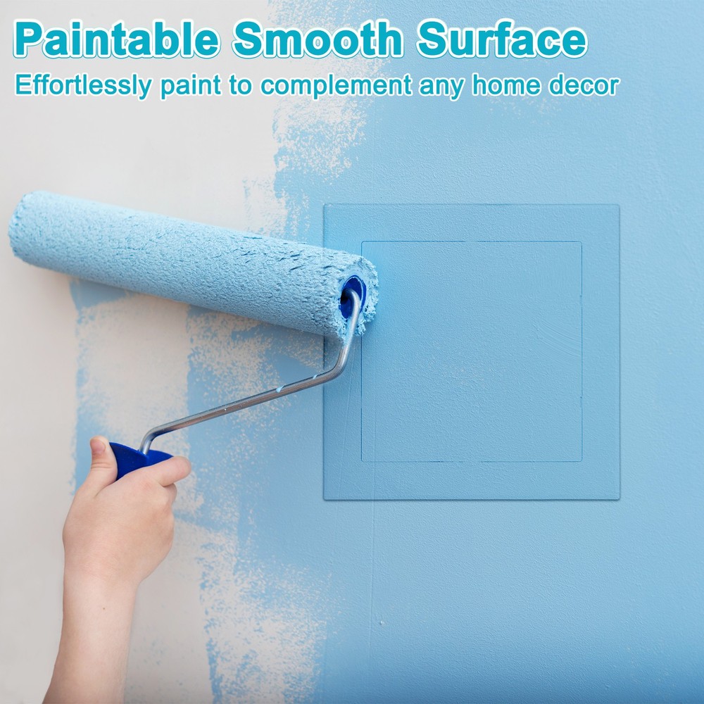 2-Pack Access Panel for Drywall, 6x6" Plastic Removable [White, Square]