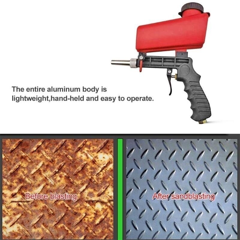 Portable Air Sandblaster Gun Tool Adjustable Handheld Air Sandblasting Tool