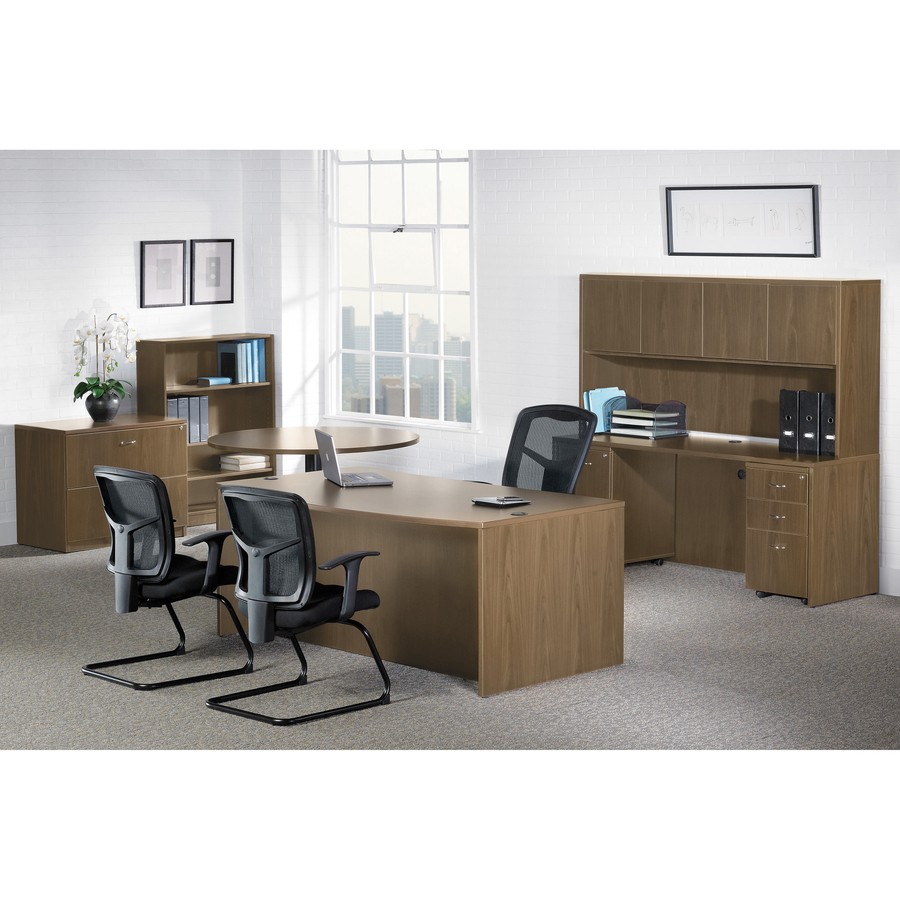 Lorell Essential Series Walnut Laminate Keyboard Tray - Walnut (llr-69992)