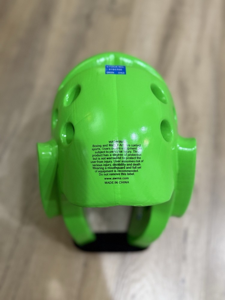 Pro Force Lightning Sparring Head Gear Green CHILD