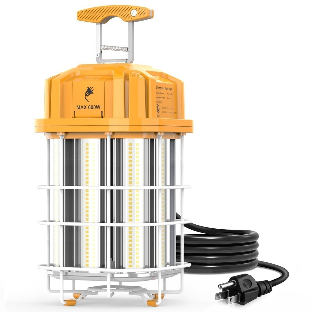 150W LED Temporary Work Light Linkable Square Work Light 5000k 100-277VAC Yellow