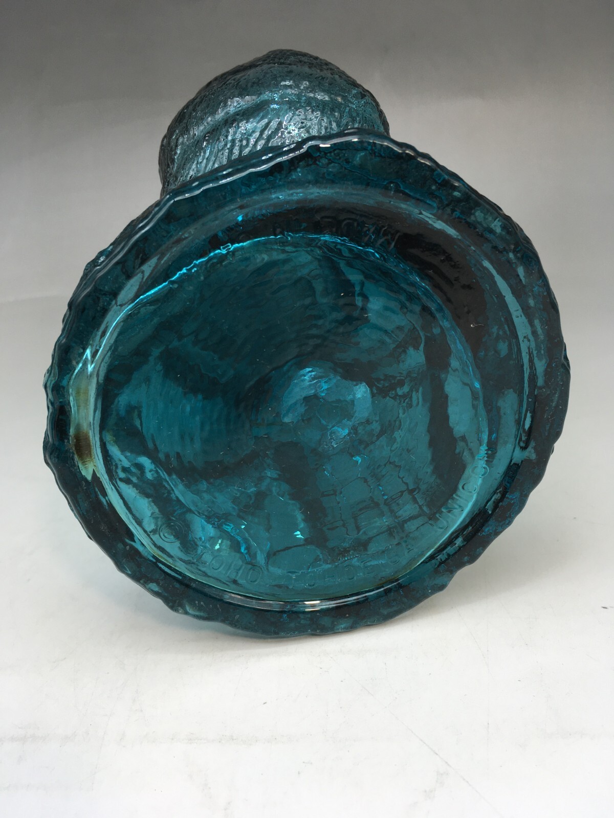 Godzilla Limited Decanter Vintage Blue Glass Bottle TOHO UNICON JAPAN 1980s