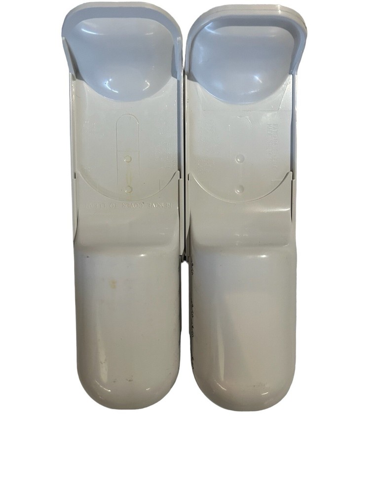 2 Half Cup KitchenArt Adjustable Measuring Cup White Plastic