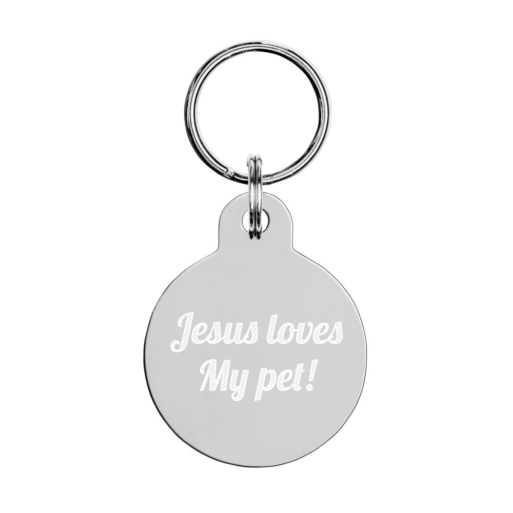 Engraved pet ID tag