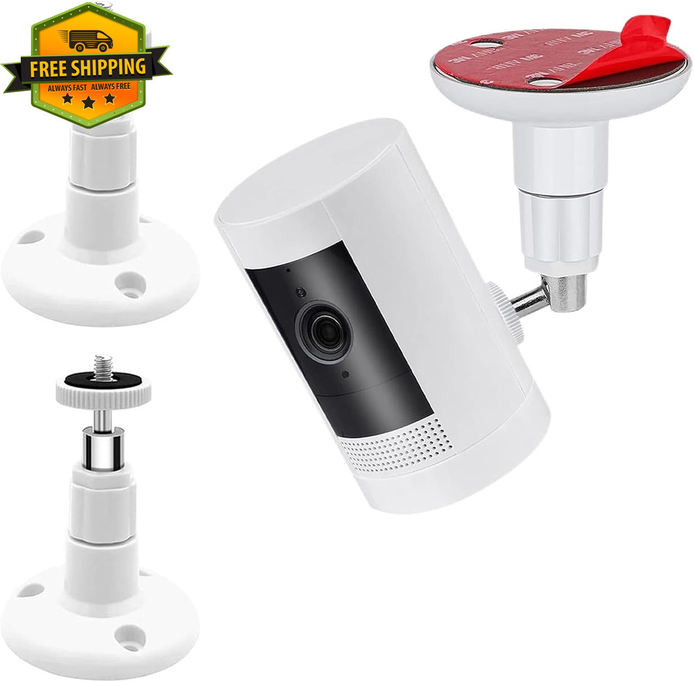 2 Pack Security Camera Mount No Drill Adhesive Wall Bracket Ring Arlo