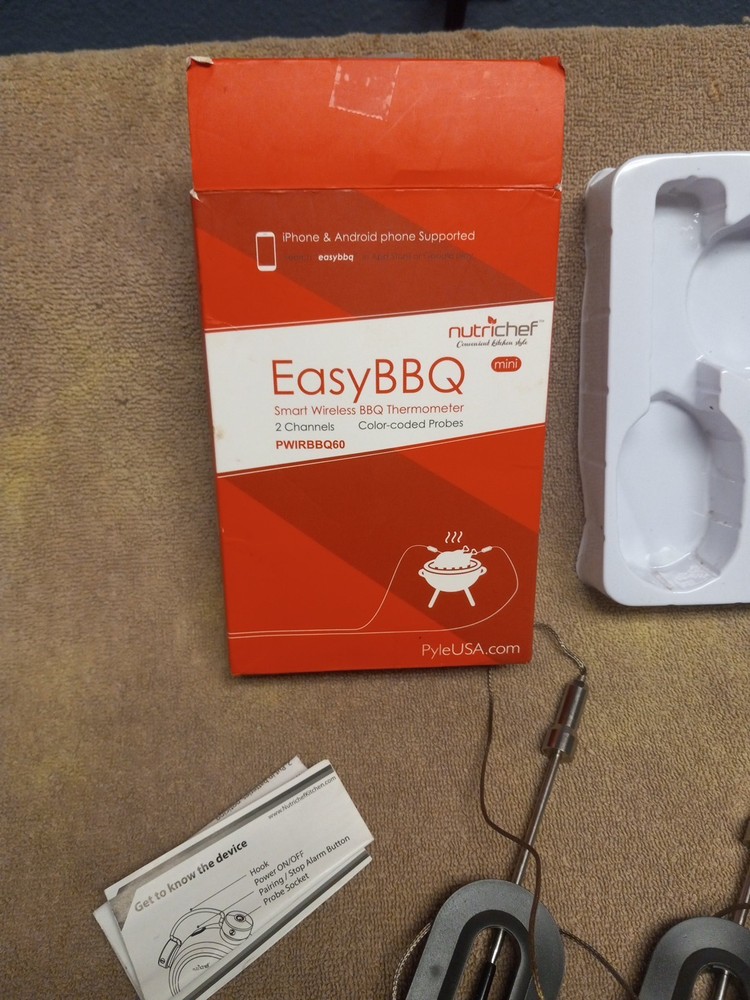 NutriChef PWIRBBQ60 Bluetooth Wireless BBQ Digital Thermometer