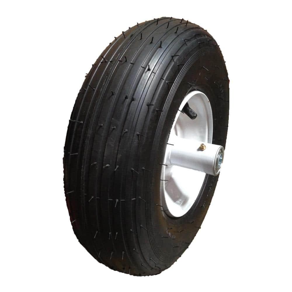 Hi-Run 4.8x4-8 in 4-Ply Tire and Wheel 30 PSI for Wheelbarrow Lawn Equipment
