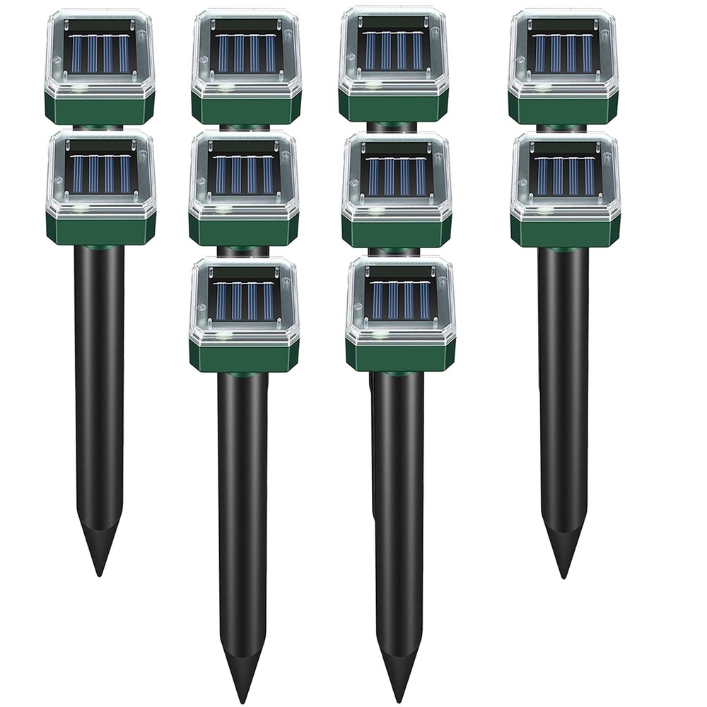 Solar Powered Mole Repellent for Lawns10 Pack Repeller Deep Green