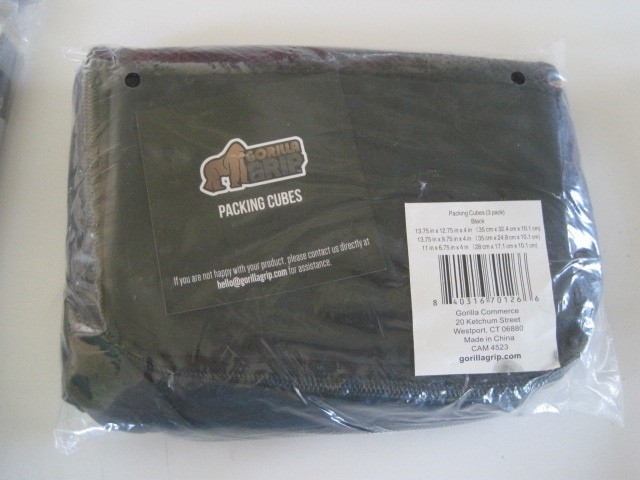 Gorilla Grip Packing Cubes 3 Pack New