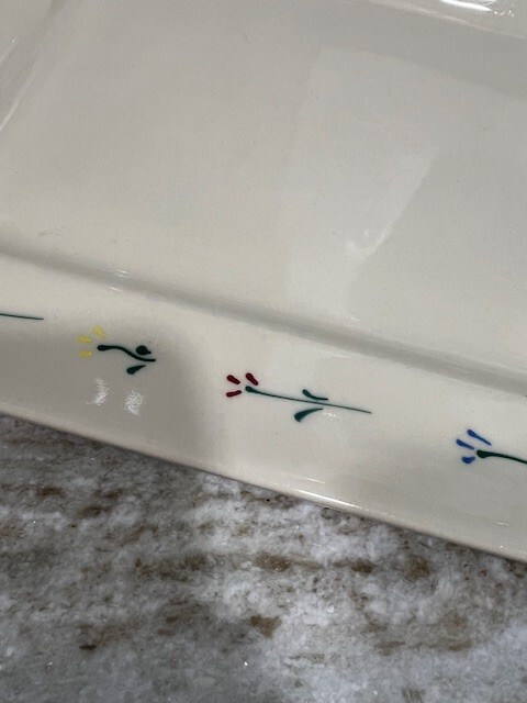 Vintage Hartstone Pottery Hand Painted Serving Tray Signed