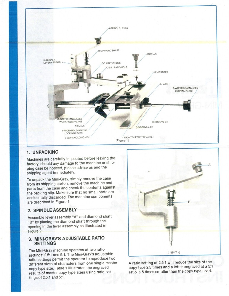 New Hermes Mini-Grav OPERATING INSTRUCTIONS MANUAL (PHOTOCOPY)