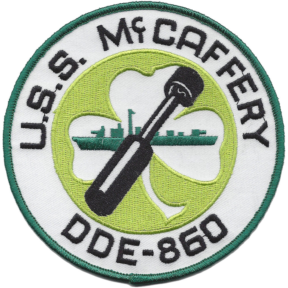 USS Mc Caffery Shamrock DDE-860 Destroyer Ship Patch