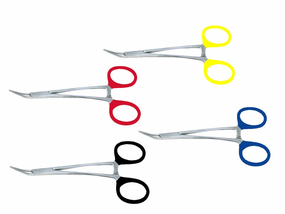 Needle Nose Pliers Angled Tip Color Coated Handle Hobby Tools Grasping Forceps
