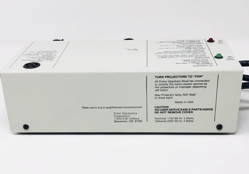 Entre Electronic 7620A Projector Programmer Dissolve Unit Controller Image Blend