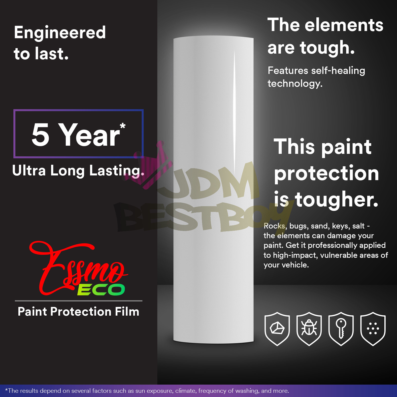 ESSMO PPF Paint Protection Film ECO Gloss Clear Scratch Shield Wrap Bra 7.5mil