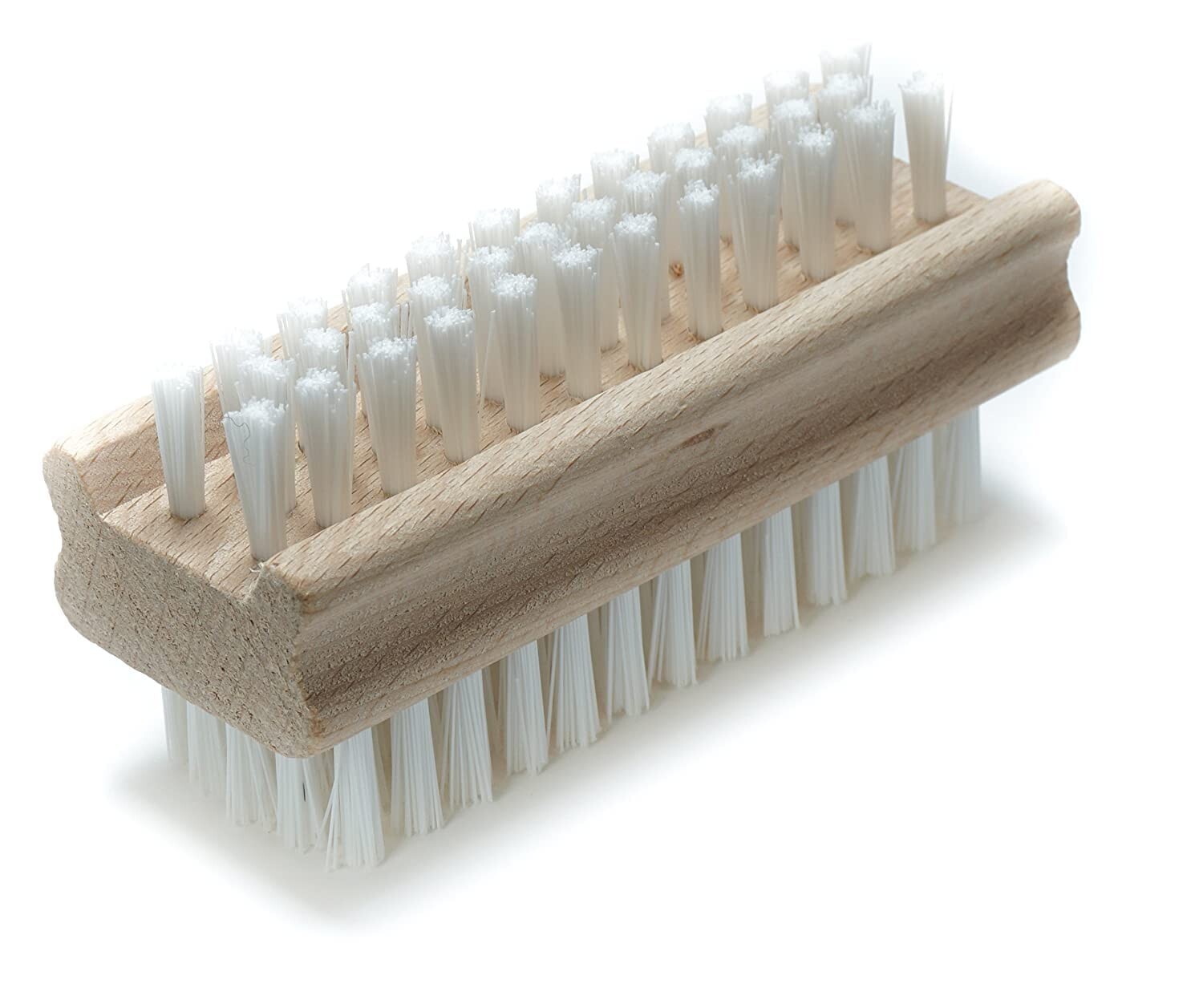Konex Non-Slip Wooden Two-sided Hand and Nail Cleaning Brush