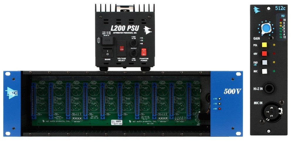 API 500V 10-slot 500 Series Lunchbox + API 512C Value Bundle