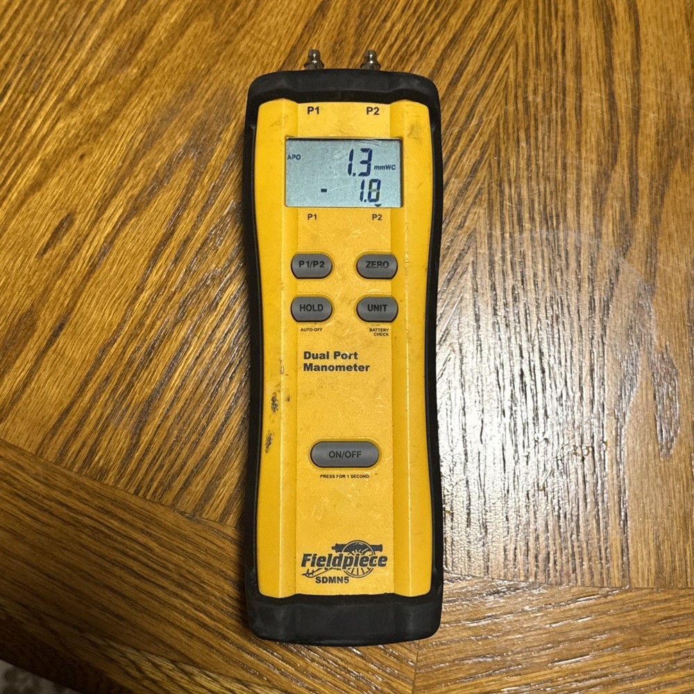 Fieldpiece SDMN5 Dual Port Manometer Air Pressure Range