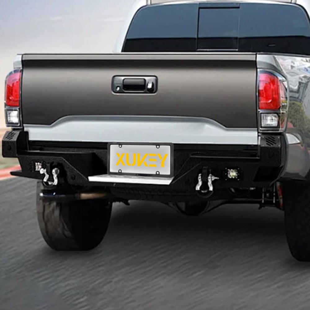 2 Front Rear Unbreakable License Plate Covers+Frames Auto Tag Shield Protector