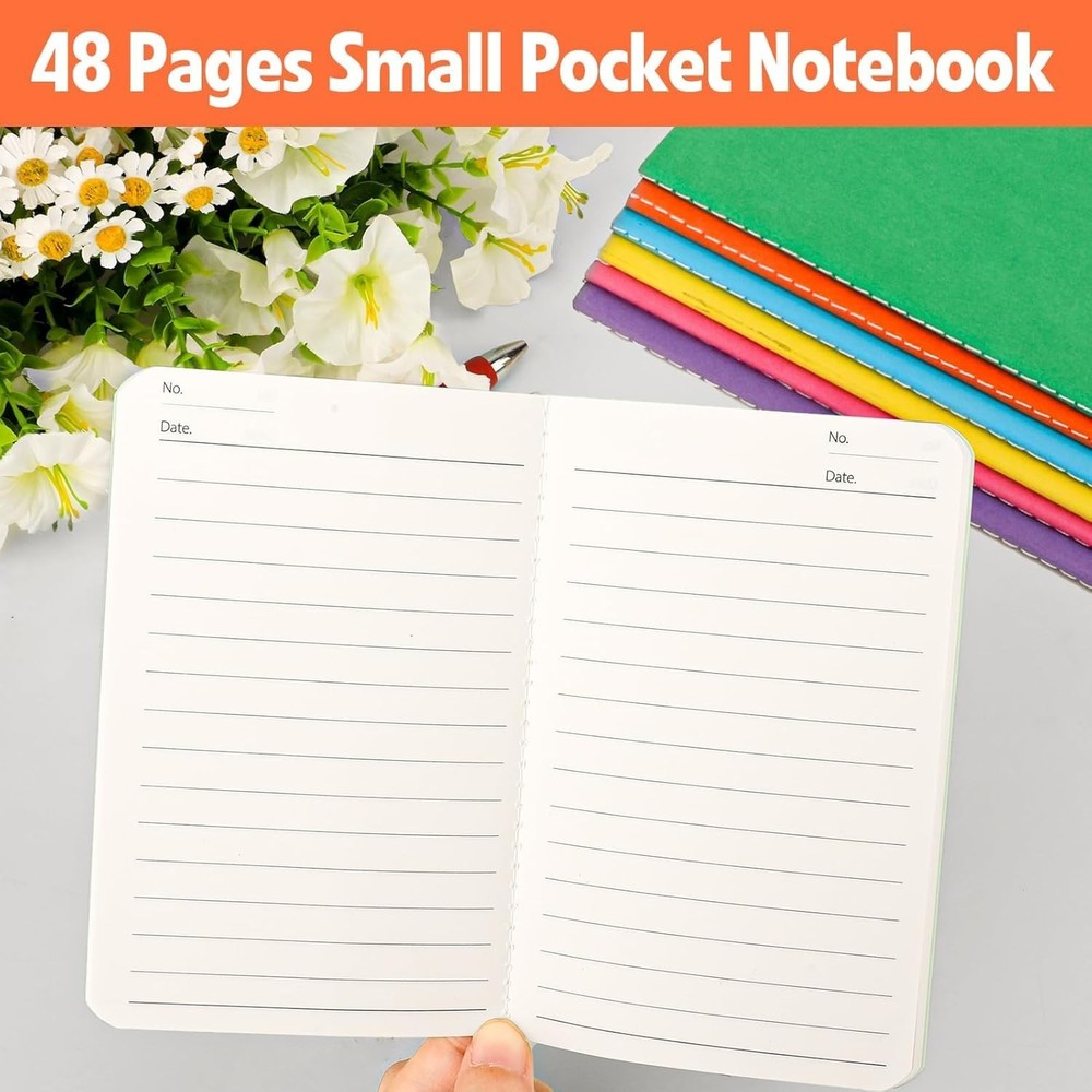 100 Pack Small Lined Notepads Bulk, Mini Journal Pocket Notebooks Set 3.5 Inc...