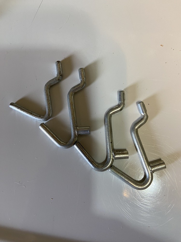 26 peg board hooks assorted Lengths, some straight some hooks.