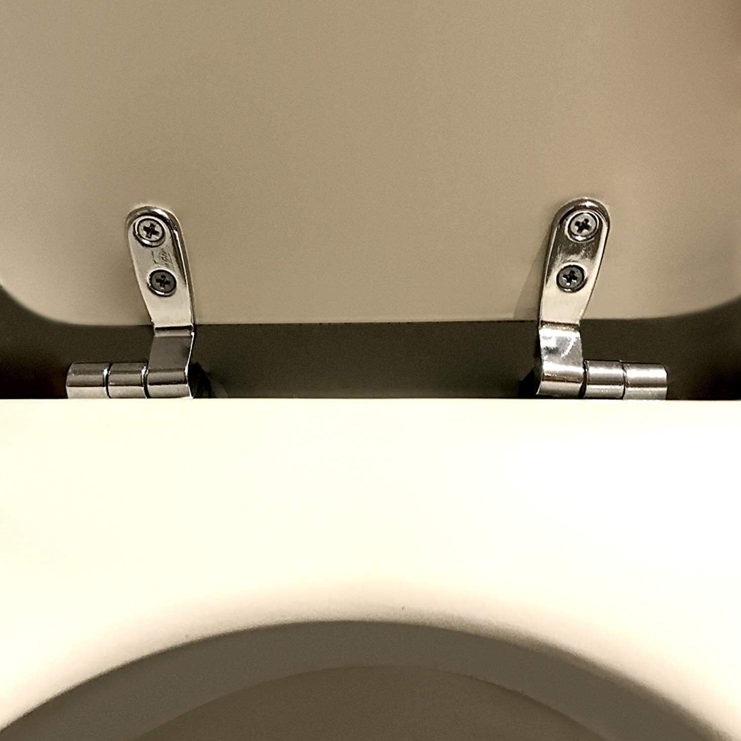 Toilet Seat Hinge Mountings Stainless Steel 1 Set with Bolts and Nuts