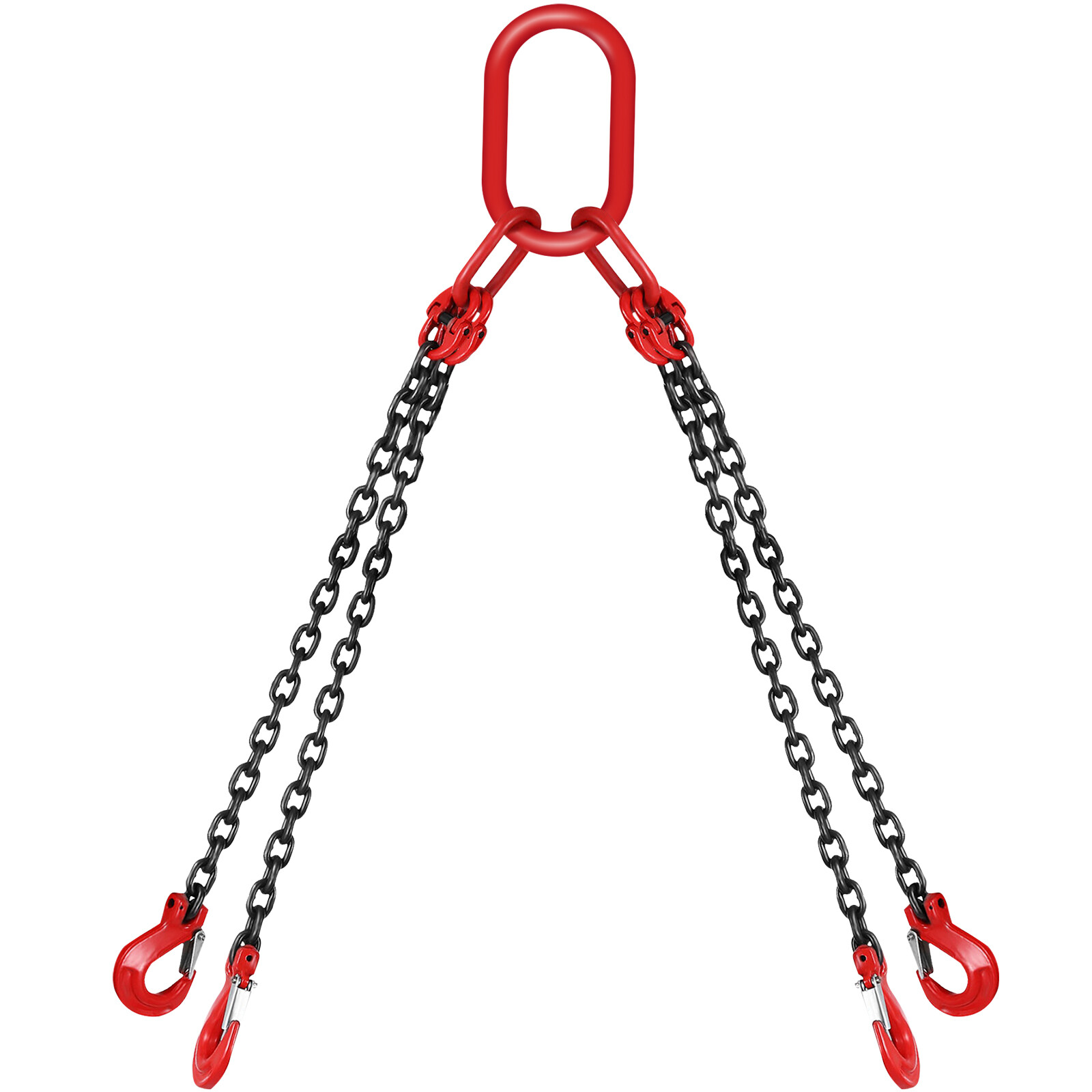 5/16"x5FT Chain Sling w/ 4 Legs 5T/11000 lbs Load T8 Grab Hooks Alloy Steel