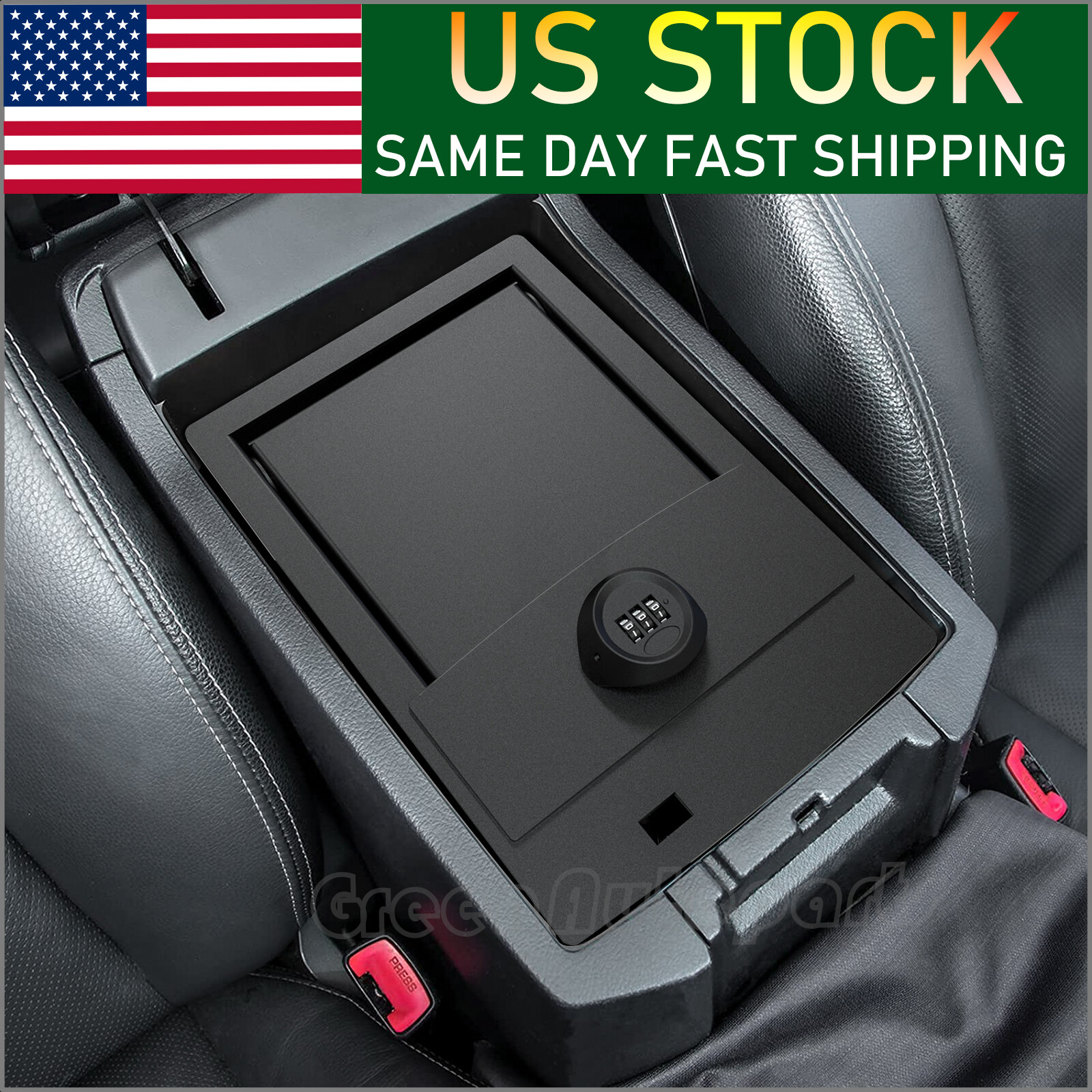 For Toyota 4RUNNER 2010-2024 Console Safe 3-Digit Combo Lock w/ LED 0001689199
