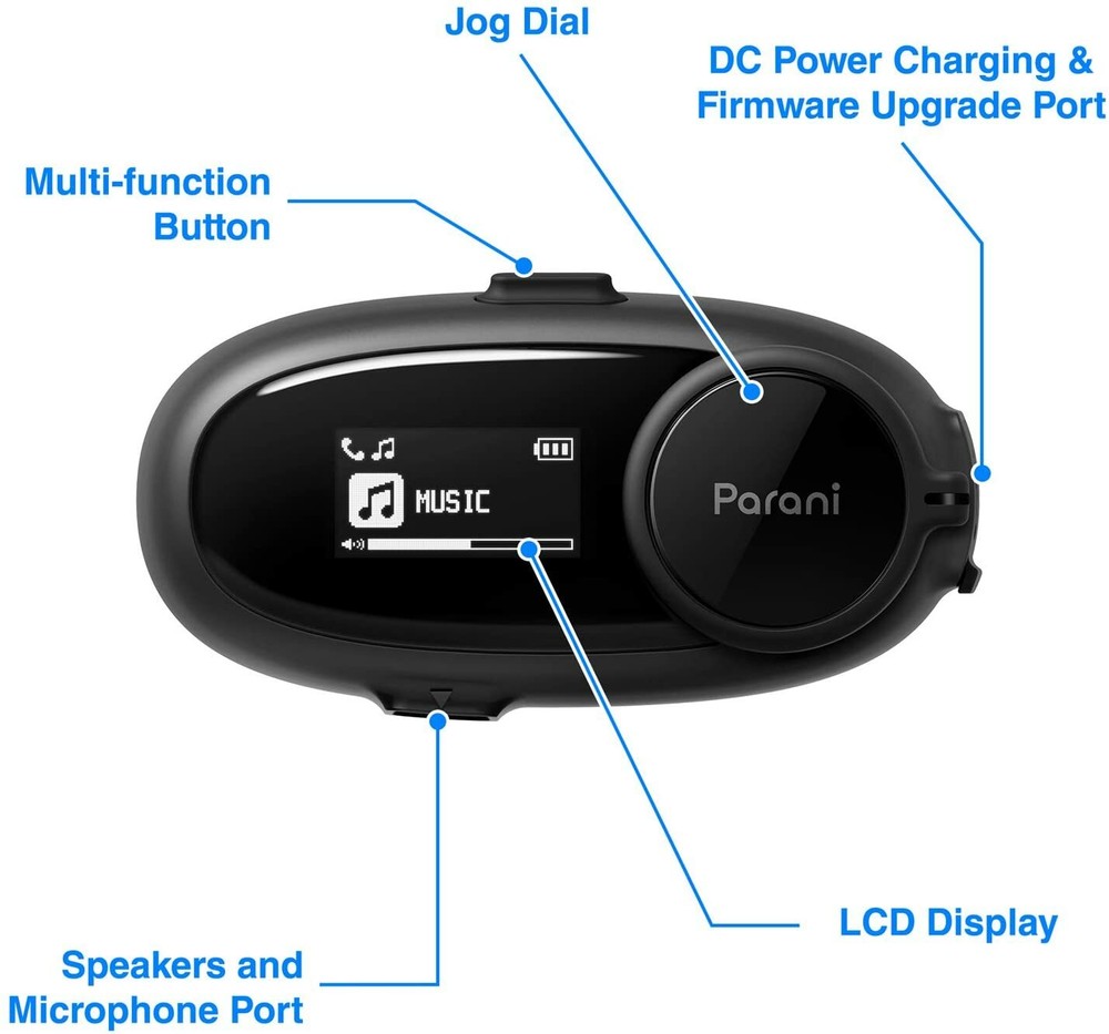 SENA PARANI M10 MOTORCYCLE BLUETOOTH PHONE INTERCOM COMMUNICATIONS UNIT 7105206
