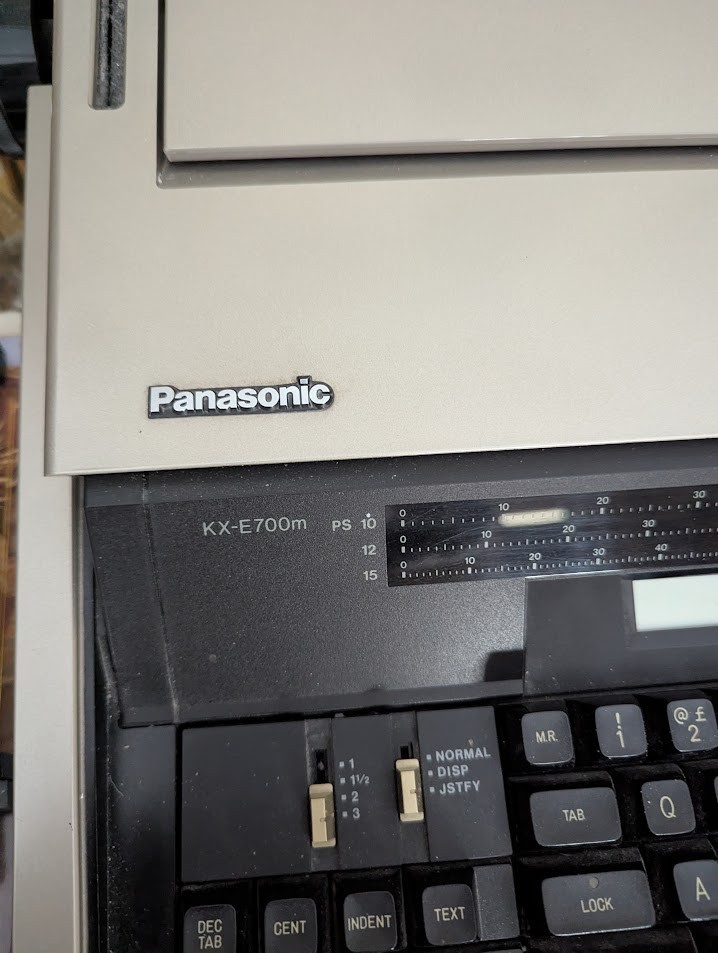 Panasonic KX-E700M Electric Typewriter Word Processor, Serviced Working Perfect
