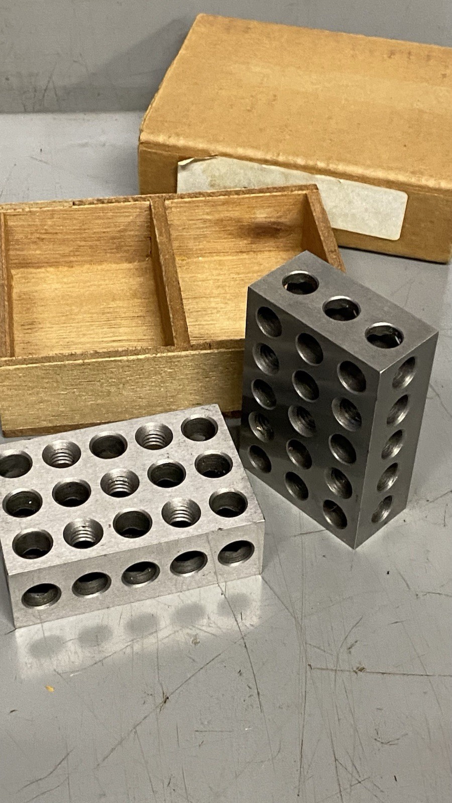 Vintage Machine Shop Set Up 1-2-3 Blocks Hardened Steel Machinist Tool & Die