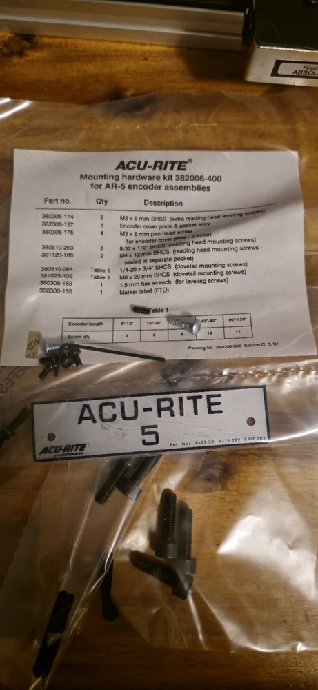 ACU-RITE linear Encoder AR5 scale 26" Length 120 Armor Metric