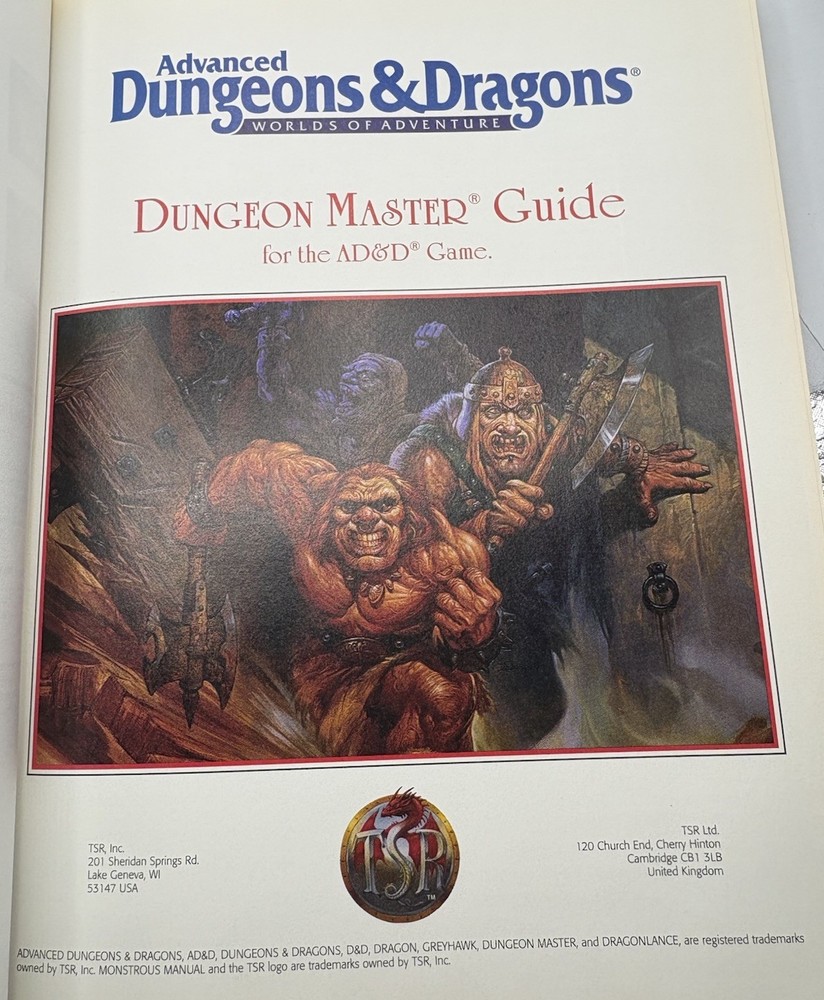 Dungeons and Dragons Second Edition Dungeon Master Guide 2nd Edition