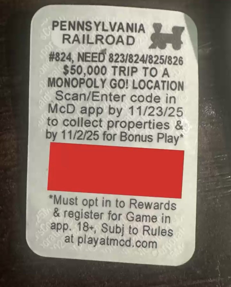 McDonald’s Monopoly Game Stickers