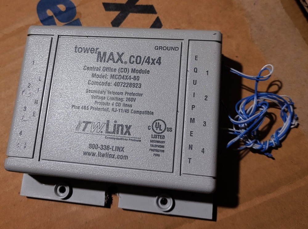 ITW Linx MCO4X4 60 4 Line Lightning Protection Module Phone Lucent Protector