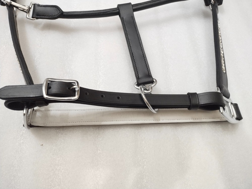 Beautiful Designer Halter White Crystal & White Padding.