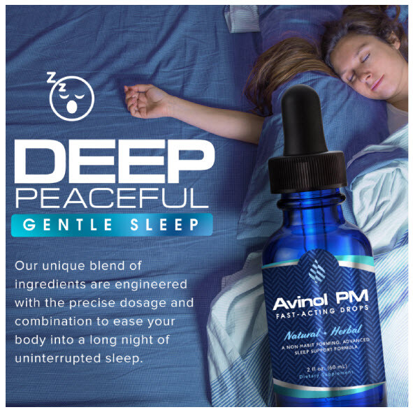 Avinol PM Liquid Drops + DE Calming Pillow Spray Bundle|Sleep Support| Best