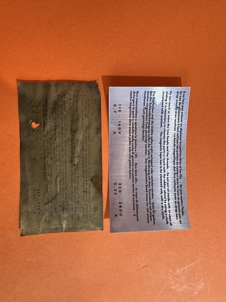 Binson Echorec Silver Label + Sewing Machine Oil