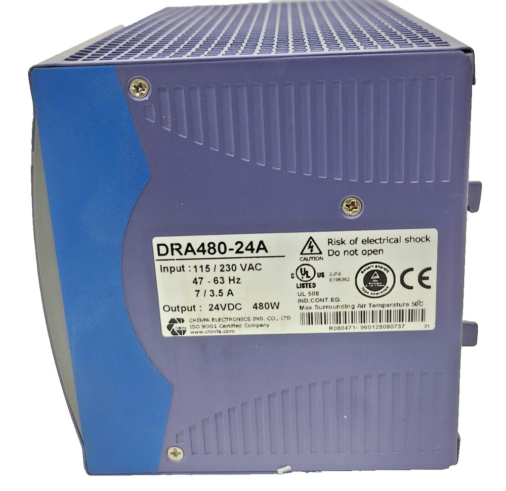 *New no Box* CHINFA ELECTRONICS DRA480-24A POWER SUPPLY 24VDC